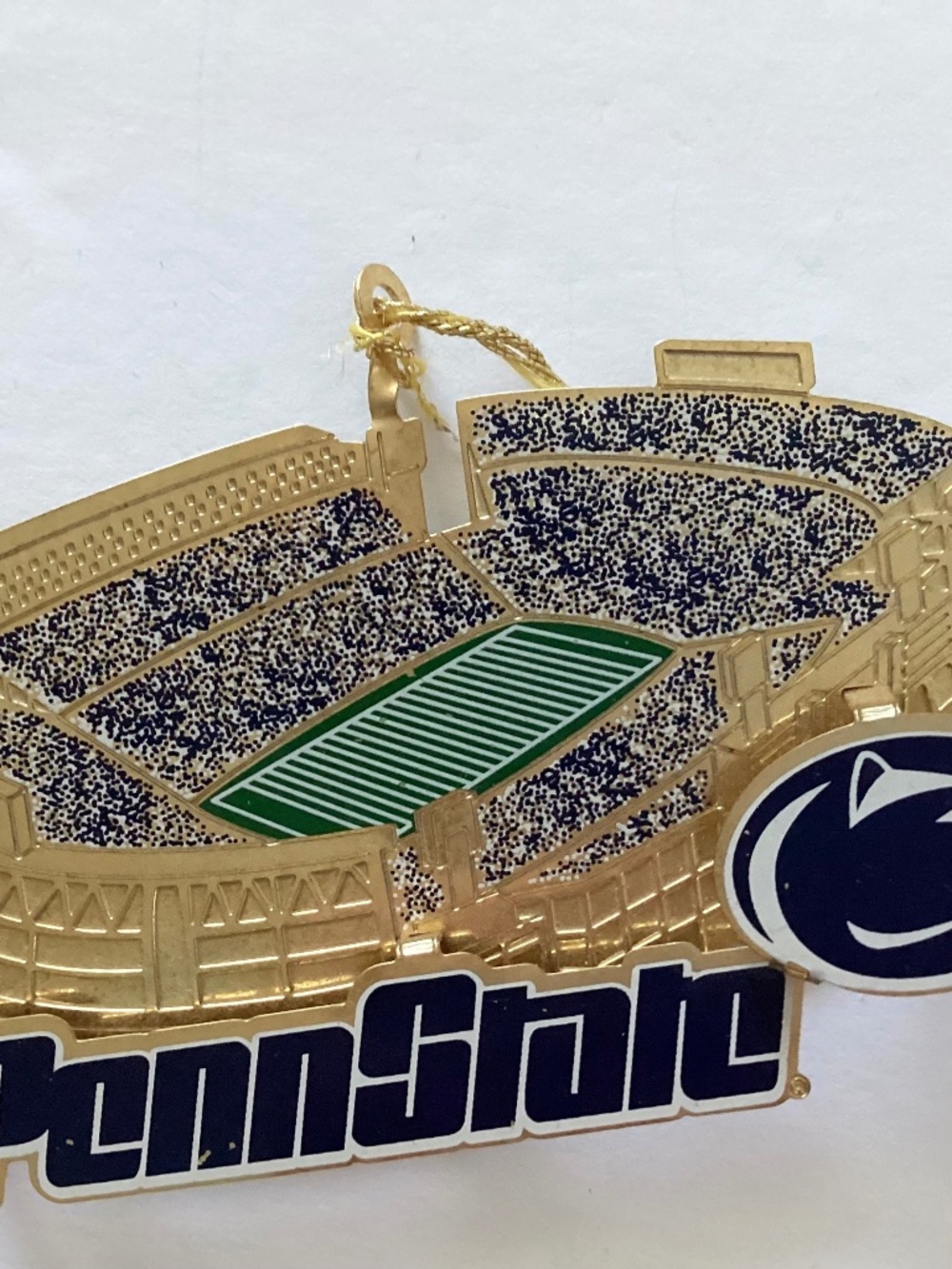 Baldwin Brass 3D Penn State Beaver Stadium Ornament Blue Enamel & Gold